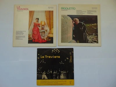 2 LP und 1 EP Eterna DDR, Giuseppe Verdi, La Traviata, Rigoletto - Bild 1 von 4