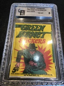 1966 GREEN HORNET STICKER WAX PACK TOPPS (GRADED GAI 8) - Bild 1 von 4