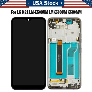 Replace For LG K51 K500MM K500UM K500QM K500QM5 LCD Touch Screen Digitizer Frame - Picture 1 of 6