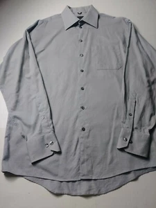 Kenneth Cole Mens Shirt Size 15.5 34 - 35 Gray Geometric Long Sleeve Button Up - Picture 1 of 5