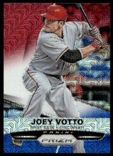 2015 Panini Prizm Red White Blue 86 Joey Votto Reds Baseball Card
