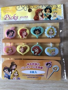 Disney Principesse Cibo Frutta Picks 8 PZ Lunch Box Accessorio Decorazione Strumento - Foto 1 di 2