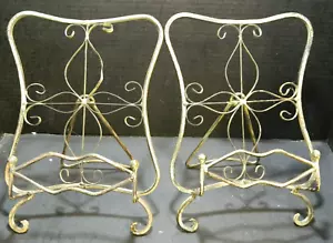 (2) Vintage Iron Book Stands / Easels 12" x 8.25" x2.75" Very Good Condition - Picture 1 of 10