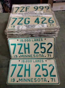 1971 1972 1973 Collector Minnesota License Plate Matched PAIR YOM Plates Dodge - Picture 1 of 1