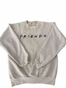 FRIENDS Tv Show Gray Cropped Sweatshirt Sz M Warner Bros H&M EUC 90s Style Retro - Picture 1 of 2