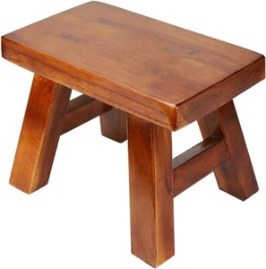 Sturdy Step Stool Footstool Solid Wooden Small for Kids Adults Sink Plant Stand - Picture 1 of 8
