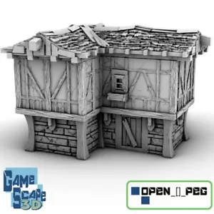 L Shape House Terrain - Large Dwelling - Stone Home Building - - Picture 1 of 2