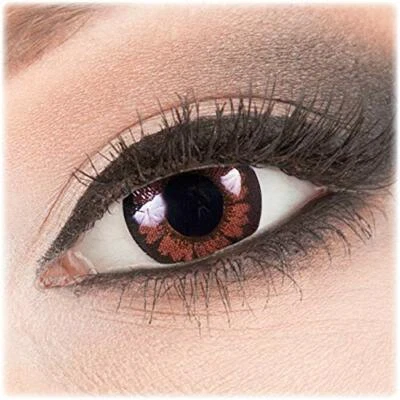 MERALENS Farbige dunkelbraune braune Kontaktlinsen Pretty Hazel Mit Ohne Stärke farbig