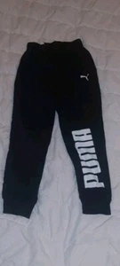 Puma Pants Logo Essential Jogger Kids Boys Casual 14/16 - Picture 1 of 2