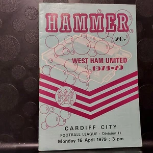 West Ham United v Cardiff City programme 16th April 1979 - Picture 1 of 2