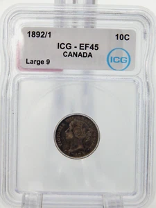 Canada Dime 10 Cent Piece Coin - ICG Graded EF45 - (BT500) - Picture 1 of 5