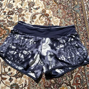 Lululemon shorts 6 Run Switch Back Ink Blot White Deep Indigo - Picture 1 of 14