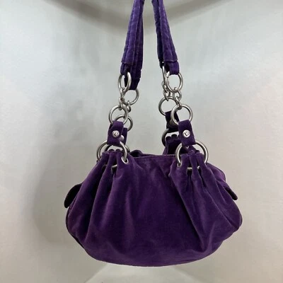 California Jimmy'z фиолетовый бархат наплечная сумка Bo-Ho хиппи Sliver оборудование - Изображение 1 из 4