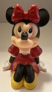 Vintage Minnie Mouse 4 3/4" Soft Rubber Disney Made Squeaky Toy - Picture 1 of 6