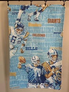 Vintage 90s NFL Football Pillow Case (1) All Over Graphic Sport Bibb Company USA - Bild 1 von 5