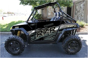 Kit de gráficos Polaris RZR 800 2007-2010 D49-3 oscuro - Imagen 1 de 2