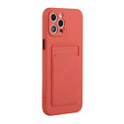 For Iphone 11 12 13 14 15 Pro Max Case Silicone Shockproof Card Holder Cover