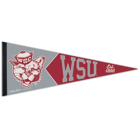 Washington State Cougars Premium Pennant - 12" X 30" - Vintage Logo Cover