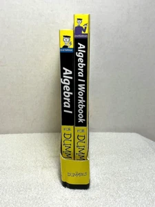 2 Bk Set ALGEBRA 1 FOR DUMMIES and WORKBOOK Sterling w/ Sleeve Math BRAND NEW - Imagen 1 de 3