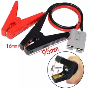 50A Anderson Type Plug to 12V Alligator Clip Clamps Battery Connector 600W 10AWG - Picture 1 of 4