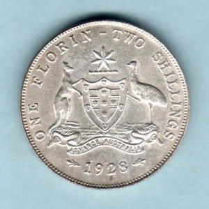 Australia. 1928 Florin.. Near Full Lustre.. aUNC - Imagen 1 de 2