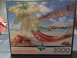 Rompecabezas Buffalo 2000 piezas Welcome To Paradise Beach Relax 38,5 x 26. - Imagen 1 de 2