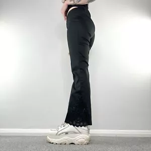 Pantalón bootcut estilo satinado lentejuelas Y2K - Imagen 1 de 5