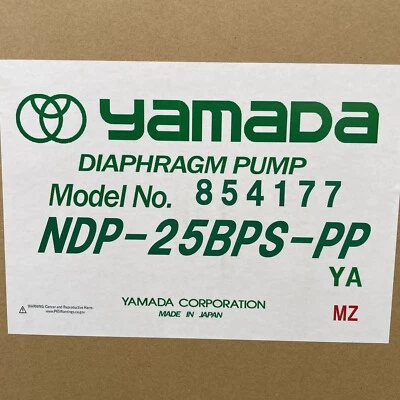 Yamada  854177 NDP-25BPS-PP 1" Polypropylene Air Operated Double Diaphragm Pump - Image 1 of 4