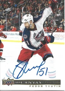 Fedor Tyutin #C-54 - 2020-21 SP Signature Edition Legends - UD Canvas Auto - Picture 1 of 1