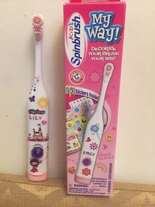 ARM&HAMMER KIDS,GIRLS,CHILD BATTERY OPERATED ELECTRIC SPIN TOOTH BRUSH-DECORATE - Picture 1 of 12