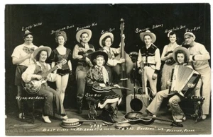 RPPC Pennsylvania Reading Country Western Band Arizona Kid and his Texas Rangers - Imagen 1 de 2
