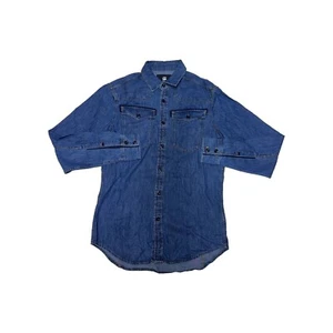 G-STAR Men's Blue 3301 Long Sleeve Shirt RRP £50 - Picture 1 of 3