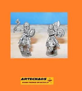 UNDEAD/MORT VIVANT/SKELETON DWARF CAVALRY /A / 2 x 15MM METAL FIGS /S.L.M. - Imagen 1 de 1