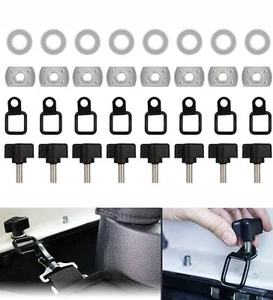 8 Hardtop Quick Removal Bolts Fastener Thumb Screws Nuts for Jeep Wrangler JK YJ - Foto 1 di 10