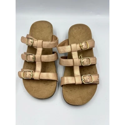 Vionic Women’s Sandals Size 7 Misa Metallic Rose Gold Orthopedic Comfort - Image 1 of 4