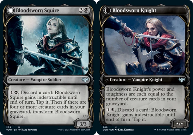 x1 Bloodsworn Squire // Bloodsworn Knight - Showcase - Innistrad: Crimson Vow -  - Image 1 of 1