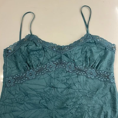 DKNY Jeans Turquoise Camisol Tank Top Size Medium - Image 1 of 4
