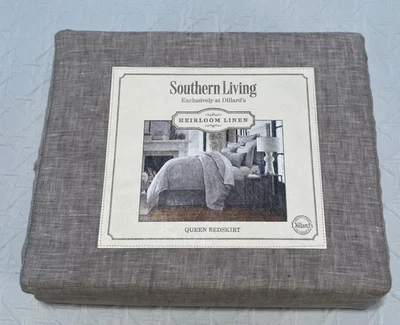 Saia queen de linho Southern Living Heirloom cinza - Imagem 1 de 4