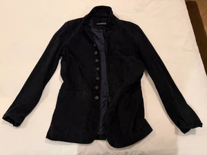 John Varvatos Navy Suede Men’s Jacket - WOODWARD MULTIBUTTON JACKET - SIZE 46 - Picture 1 of 5