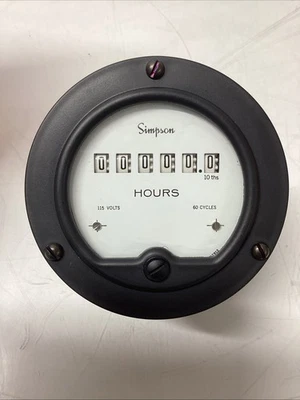 New Old Stock SIMPSON 03580  MODEL 55ET Elapsed Time Metering 115 Volts 60 S-059 - Image 1 of 4