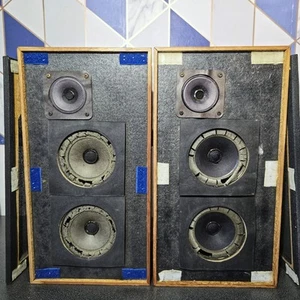 Vintage Thorn Bookshelf Speakers 15ohms 44557-24557 - Made In England - UNTESTED - Picture 1 of 9