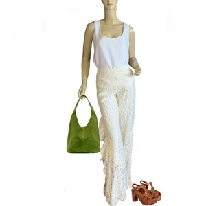 WOMEN'S CREAM  ALEXIS LACE FLARE LEG  "ROMEO" PANTS NWT SZ XS - Picture 1 of 11