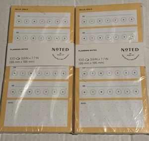 2pk Noted By Post it Planning Notes - Hello Goals - Orange - 200 Sheets - Picture 1 of 2