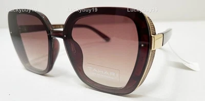 NUEVO CON ETIQUETAS TAHARI TH 893 Marrón Dorado Auténticas Mujeres Gafas de sol Idea de regalo/1059/Nuevo Foto 1 de 4