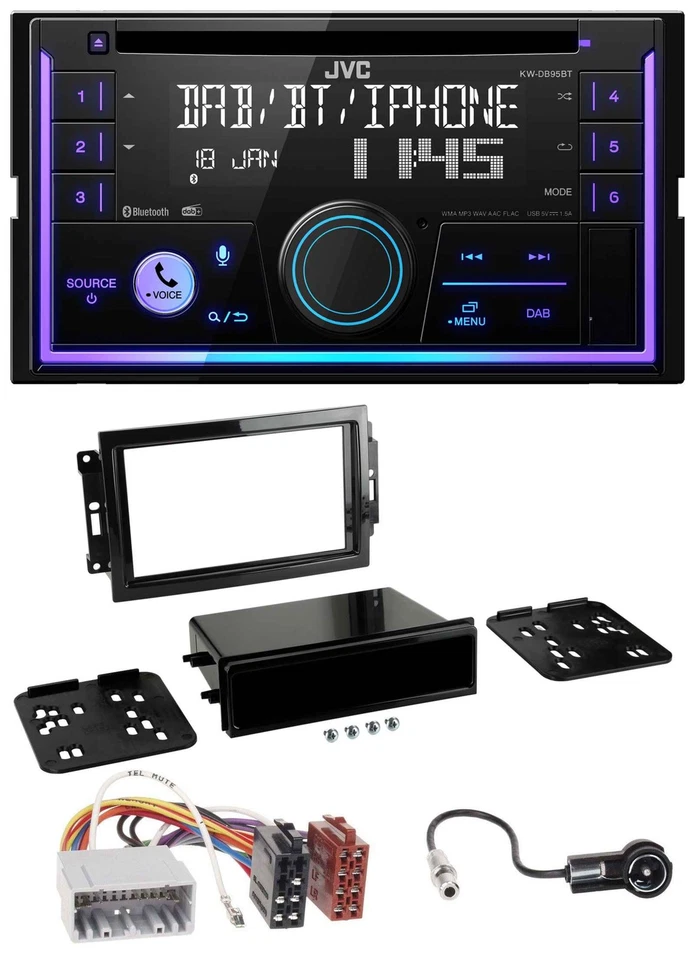 JVC MP3 USB 2DIN DAB Bluetooth CD Autoradio für Chrysler PT Cruiser 300C Dodge J - Bild 1 von 4