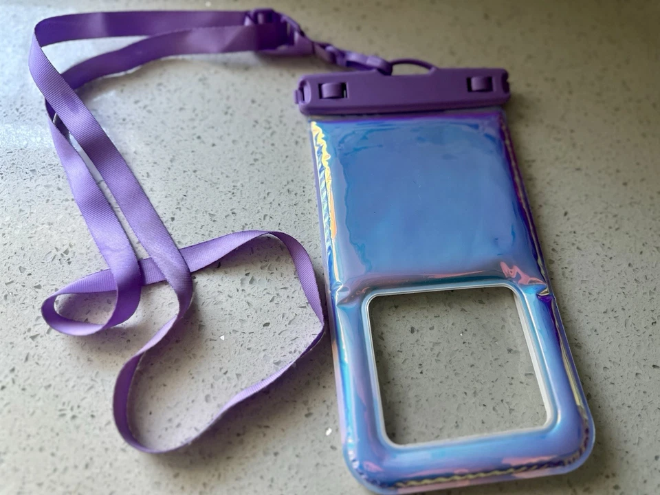 Funda de teléfono viral púrpura iridiscente casamata impermeable tamaño universal Foto 1 de 4