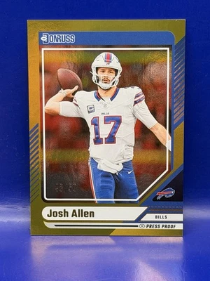 Billetes de golf Donruss Josh Allen 2024 a prueba de prensa 48/50 Buffalo #300 Foto 1 de 2