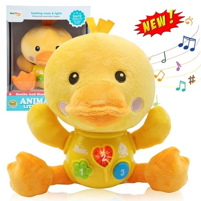 NEW Baby Sensory Toy Duck Plush Toy With 3 Music Modes Sleeping Companion Gifts - image 1 of 4