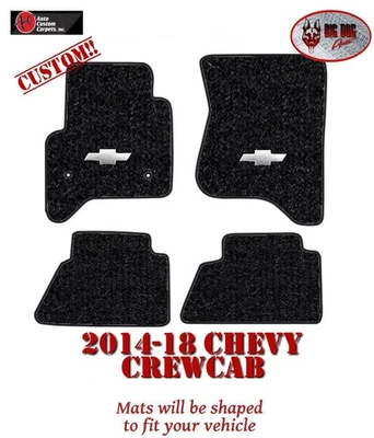 2014-18 Chevy Silverado 1500 Crewcab tapete tapete conjunto, dianteiro e traseiro ACC - Imagem 1 de 4