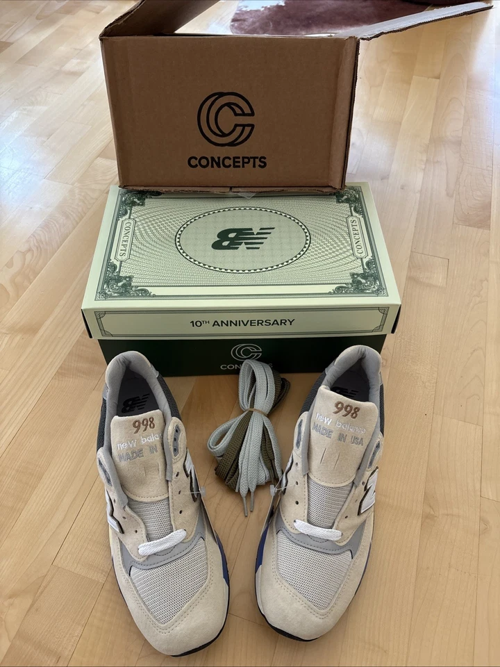 Größe 8 - New Balance Concepts x 998 Made in USA 2023 C-Note - 10th Anniversary - Bild 1 von 4